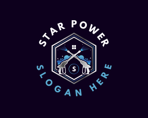 Cleaning Power Wash logo design