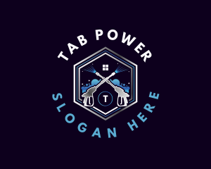 Cleaning Power Wash logo design