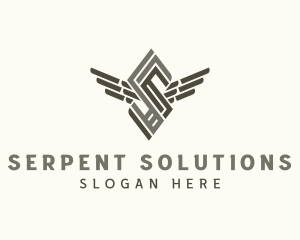 Industrial Wings Letter S  logo design