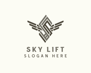 Industrial Wings Letter S  logo design