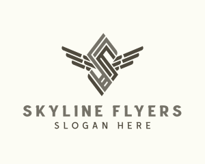 Industrial Wings Letter S  logo design