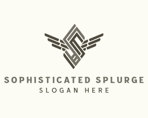 Industrial Wings Letter S  logo design