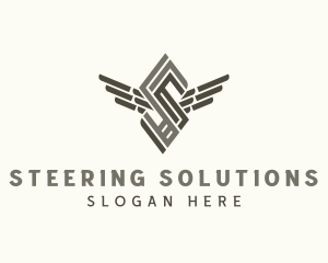 Industrial Wings Letter S  logo design