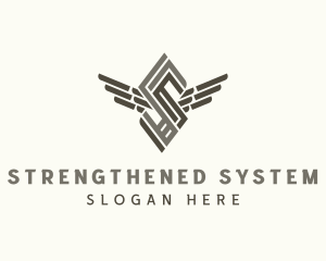 Industrial Wings Letter S  logo design