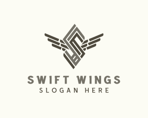 Industrial Wings Letter S  logo design