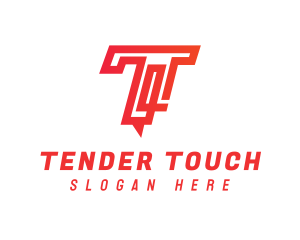 Modern Logistics Letter T logo design