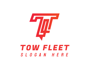 Modern Logistics Letter T logo design