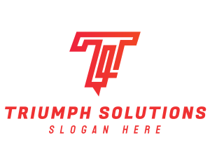 Modern Logistics Letter T logo design