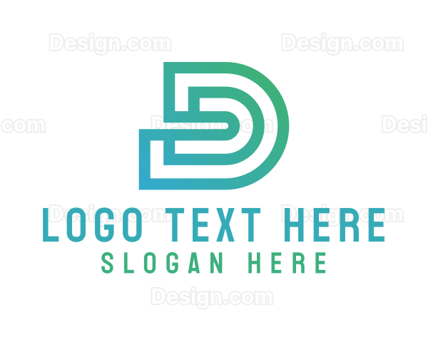 Modern Gradient Letter D Logo