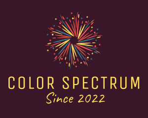 Colorful Pyrotechnics Festival logo design