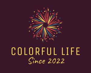 Colorful Pyrotechnics Festival logo design