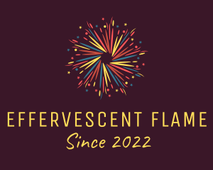 Colorful Pyrotechnics Festival logo design