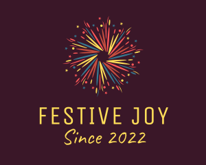 Colorful Pyrotechnics Festival logo design