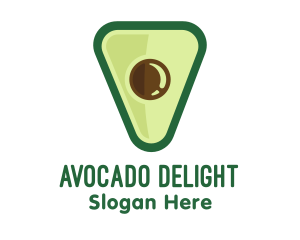 Avocado Food Triangle logo design