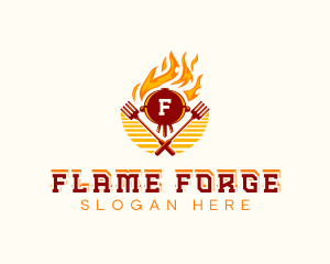 Fire Grill Barbecue  logo design