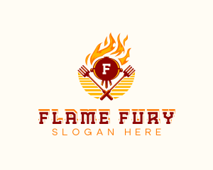 Fire Grill Barbecue  logo design