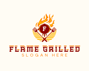 Fire Grill Barbecue  logo design