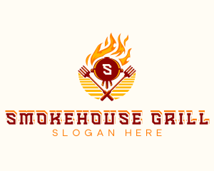 Fire Grill Barbecue  logo design