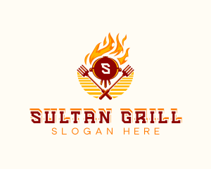 Fire Grill Barbecue  logo design