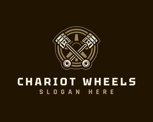 Piston Engine Wheel logo design