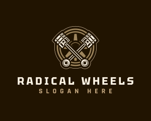 Piston Engine Wheel logo design