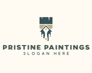 House Painter Paint Brush logo design