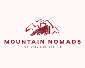 Mountain Bulldozer Construction logo design