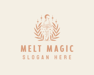 Natural Organic Mushroom logo design