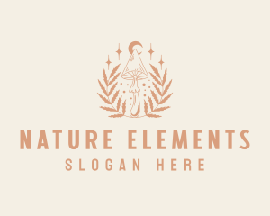 Natural Organic Mushroom logo design