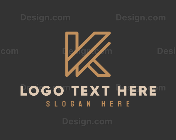 Luxury Modern Brand Letter K Logo