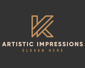 Luxury Modern Brand Letter K logo design