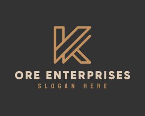 Luxury Modern Brand Letter K logo design