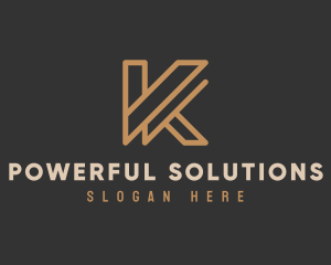 Luxury Modern Brand Letter K logo design