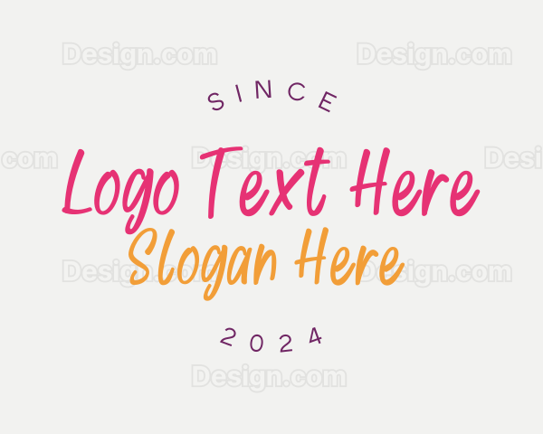 Fun Handwritten Company Logo