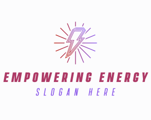 Power Lightning Bolt logo design