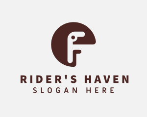 Rider Helmet Biker logo