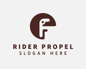 Rider Helmet Biker logo