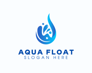 Aqua Water Droplet logo design