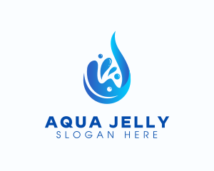 Aqua Water Droplet logo design