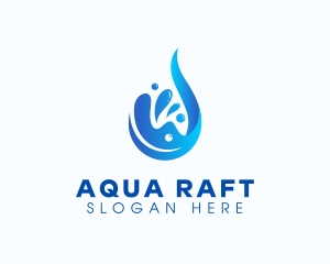 Aqua Water Droplet logo design