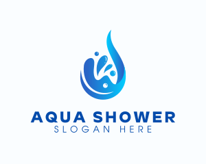 Aqua Water Droplet logo design