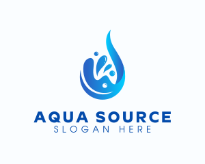 Aqua Water Droplet logo design