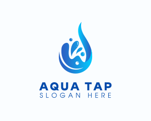 Aqua Water Droplet logo design