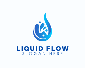 Aqua Water Droplet logo design