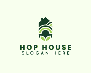 House Gardening Plant logo design