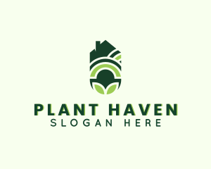 House Gardening Plant logo design