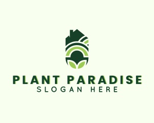 House Gardening Plant logo design