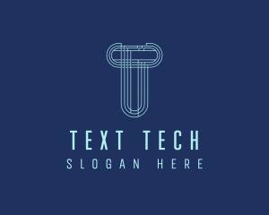 Cyber Tech Letter T logo design