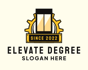 Mechanical Elevator Cog Building  logo design