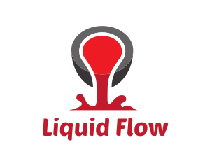 Red Liquid Pour logo design